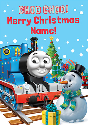 Thomas & Friends - Merry Christmas Personalised Card