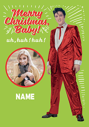 Elvis - Merry Christmas Baby Photo Card