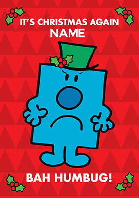 Mr Men - Mr Grumpy Personalised Christmas Card