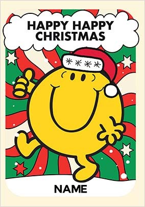 Mr Men - Happy Christmas Personalised Card