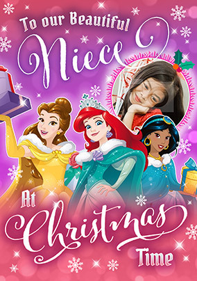 Disney Princess Beautiful Niece Photo Christmas Card