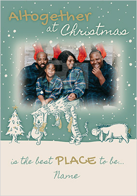 Winnie The Pooh - Together at Christmas Photo Card