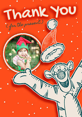 Tigger Thank You Photo Christmas Card