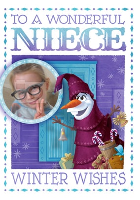 Niece Frozen Photo Christmas Card