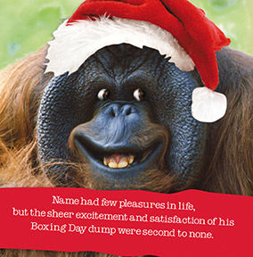 Humour Christmas Card Gorilla Dump - Emotional Rescue