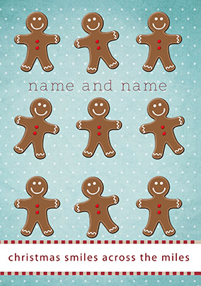 Across the Miles Christmas Card - Gingerbread Men Emotional Rescue