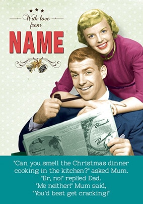 Christmas Dinner Personalised Card
