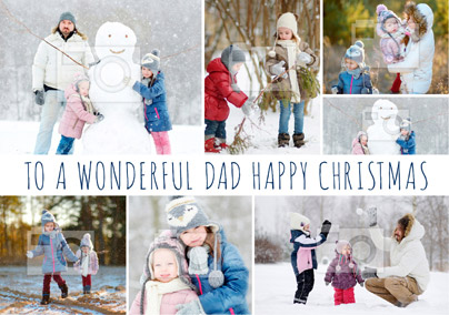 Dad Photo Upload Christmas Card Multi - Essentials