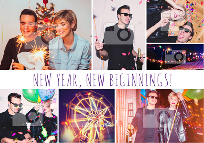 Happy New Year Photo Upload Card Multi - Essentials