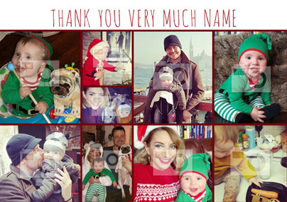 Thank You Photo Upload Christmas Card - Essentials Multi Photo Upload