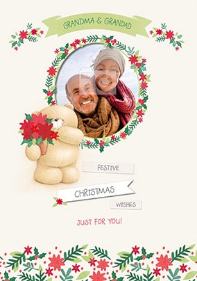 Grandparents Forever Friends Photo Upload Christmas Card