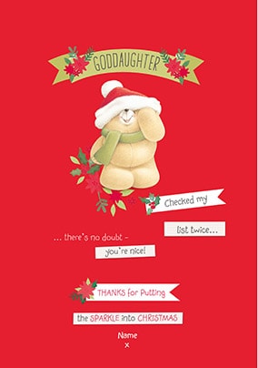 Goddaughter Personalised Christmas Card