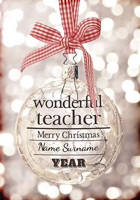 Glitter Baubles - Christmas Teacher