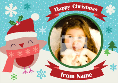 HIP - Christmas Card - Cute Christmas Robin