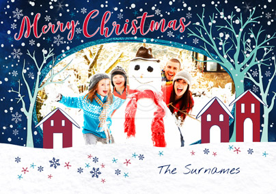 Christmas Card Photo Upload From the Family - Home Sweet Home Merry Xmas