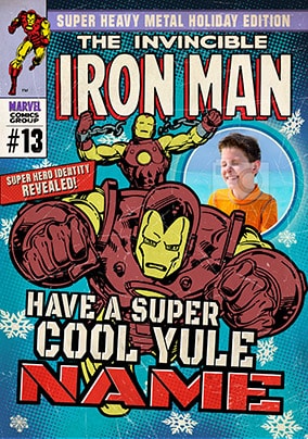 Iron Man Retro Christmas Card