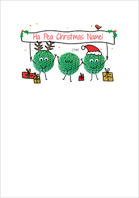 Ha Pea Christmas Card - Mint Ha Peas