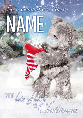 Niece Christmas Card Collecting Snowflakes - Me to You Photo Finish