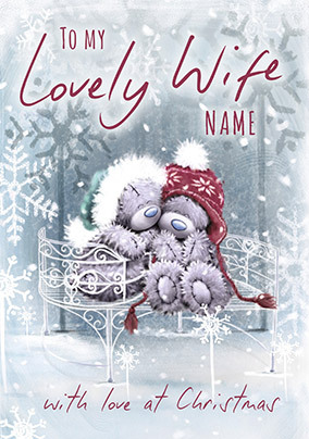 Me To You - Lovely Wife Personalised Christmas Card