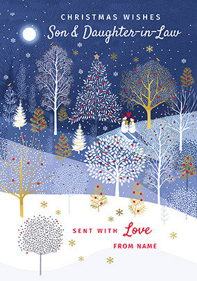 Son and Daughter-In-Law at Christmas Card