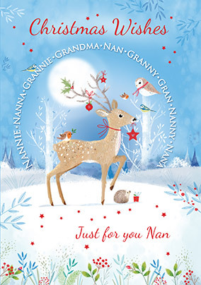 Nan at Christmas Personalised Card