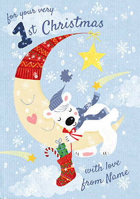 Very 1st Christmas Personalised Card