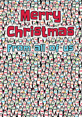 Merry Christmas from All of Us Personalised Card