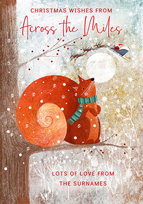 Christmas from Across the Miles Personalised Card