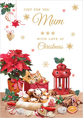 Mum at Christmas Personalised Card