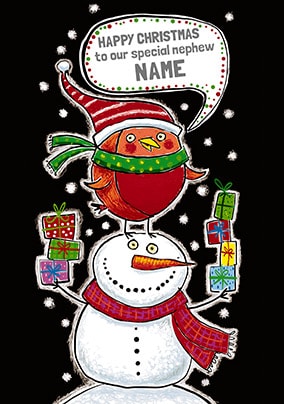 Happy Christmas Special Nephew Personalised Card
