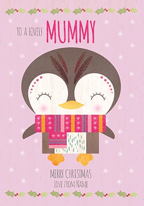 Lovely Mummy Personalised Christmas Card