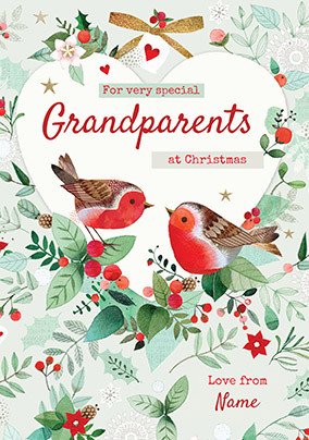 Special Grandparents at Christmas Personalised Card