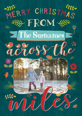 Christmas Card Photo Upload Across the Miles - Paper Wood