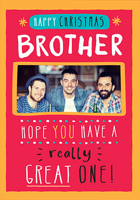 Happy Christmas Brother Photo Card