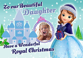 Sofia the First Daughter Photo Christmas Card