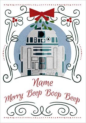 Star Wars - R2D2 Personalised Christmas Card