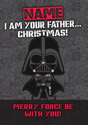 Darth Vader I Am Your Father Christmas Personalised Card