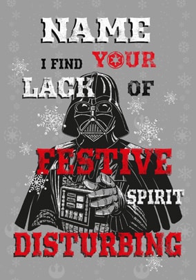 Darth Vader Jolly Face Christmas Card