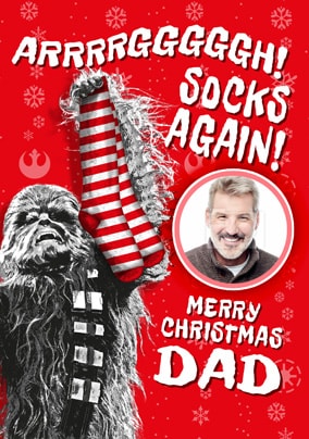 Chewbacca Christmas Socks Card