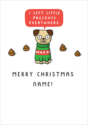 Little Presents Personalised Christmas Card