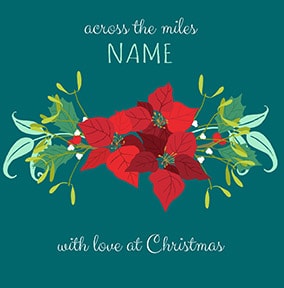 Across The Miles Personalised Christmas Card