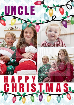 Uncle Multi Photo Christmas Card
