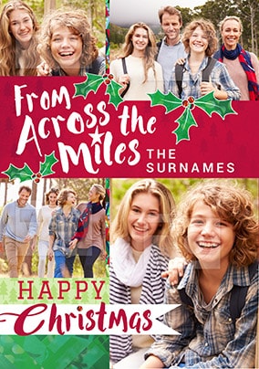 From Across The Miles Multi Photo Christmas Card