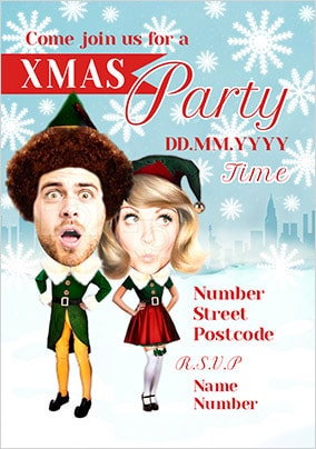 Christmas Party Elf Spoof Invite