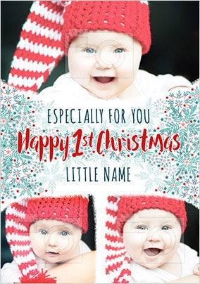 1st Christmas Multi Photo Card