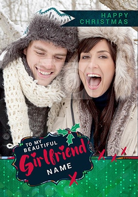 Beautiful Girlfriend Photo Christmas Card
