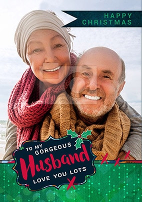 Gorgeous Husband Photo Christmas Card