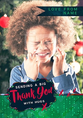 Big Thank You Photo Christmas Card