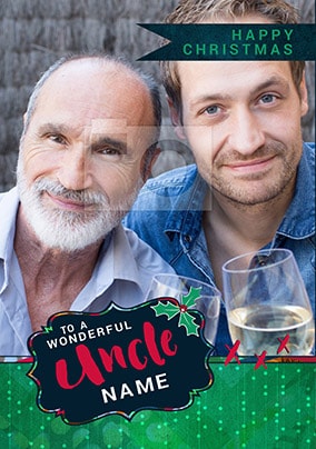 Wonderful Uncle Photo Christmas Card
