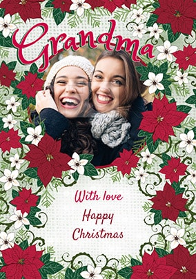 Grandma Happy Christmas Photo Card
